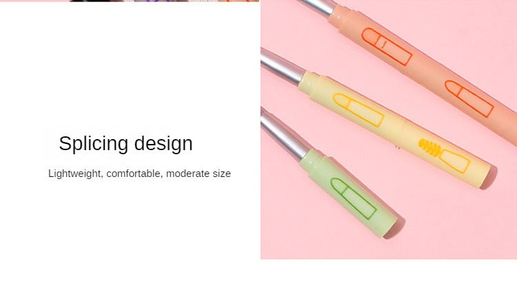 4 IN 1 Multifunctional Makeup Brushes Set Makeup Gadget Detachable Lip Eyeshadow Brush Sponge Eyeshadow Brush for Home Travel