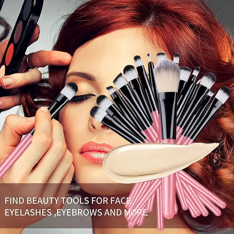 Makeup Brushes Set Premium Synthetic Kabuki Foundation Concealers Powder Blush Blending Face Eye Shadows Brush Set