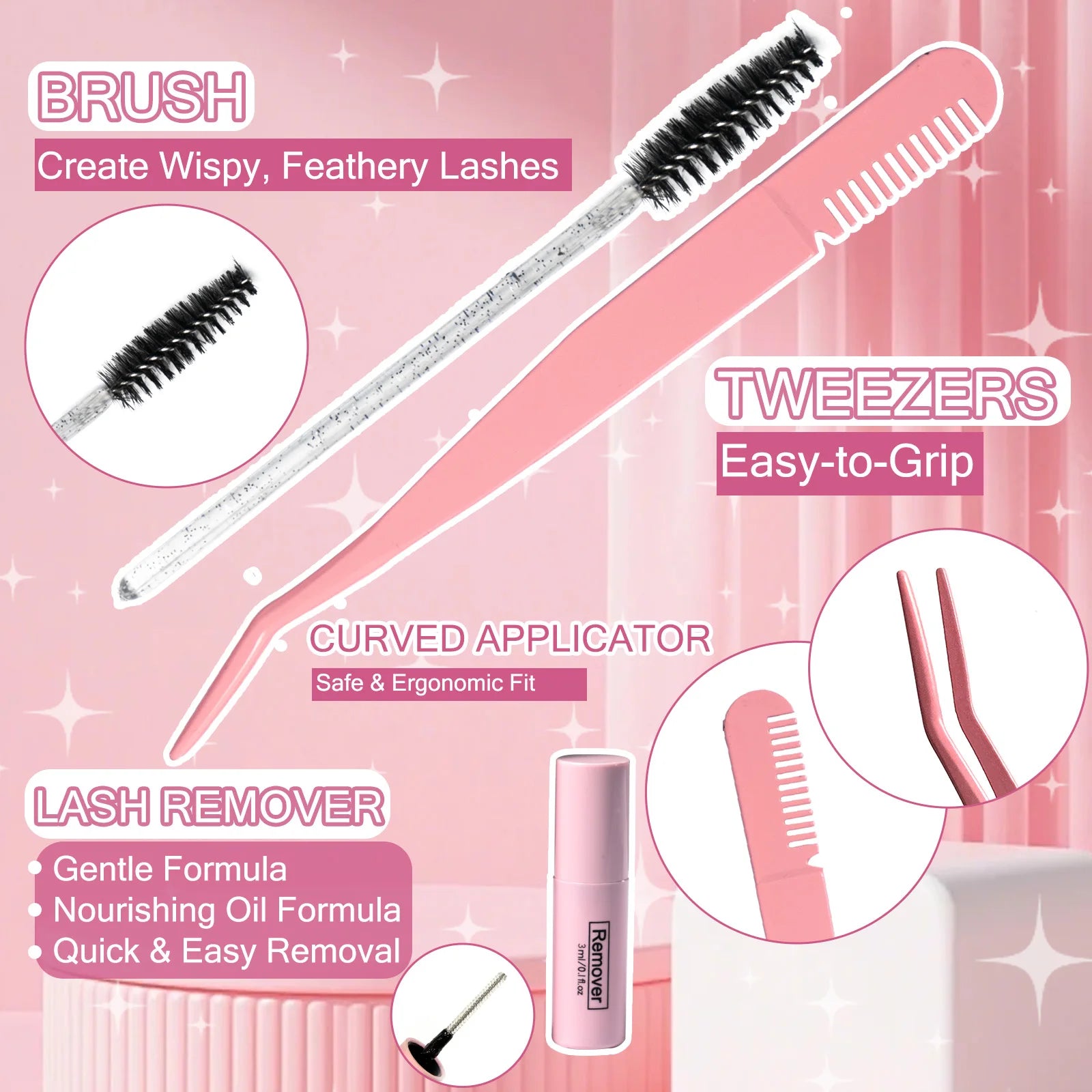 320PCS DIY Lash Kit Fierce 40D | D Curl Dense Manga Clusters 10-18mm | Ultra-Thin Band Individual Cluster Lashes with Bond Seal | Comfortable Home Self-Application Set