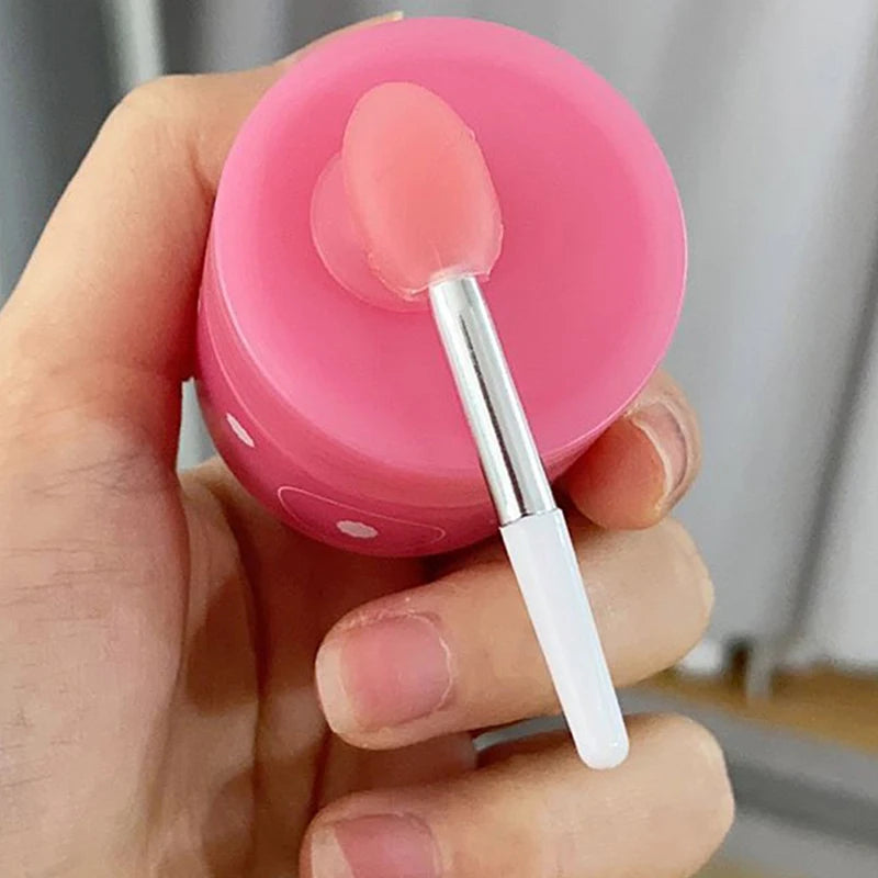 1PC Silicone Lip Balms Lip Mask Brush with Sucker Dust Cover Lipstick Cosmetic Makeup Brushes Lipstick Brush Storage Box