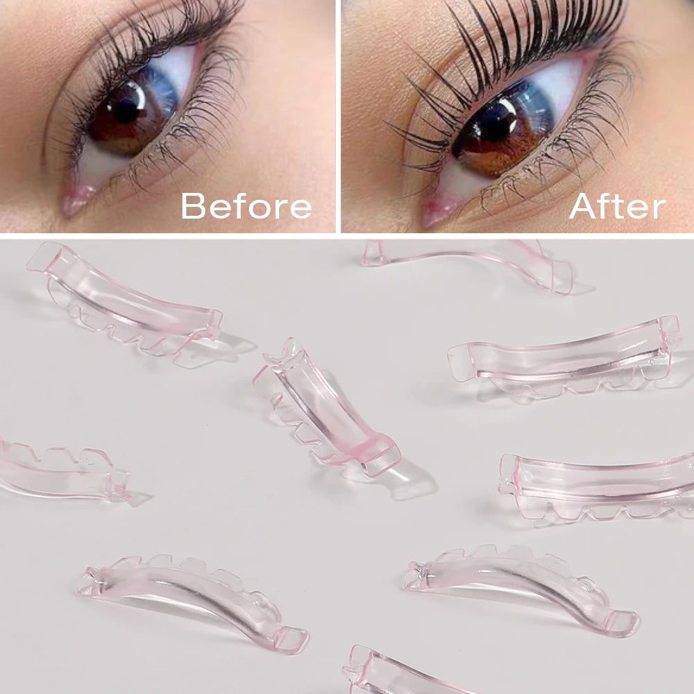 12Pcs/6size Lash Lift Pads, Jelly Lash Lift Rods Self Adhesive Silicone Pads C-Curl Eyelash Lifting Shield,DIY Use at home