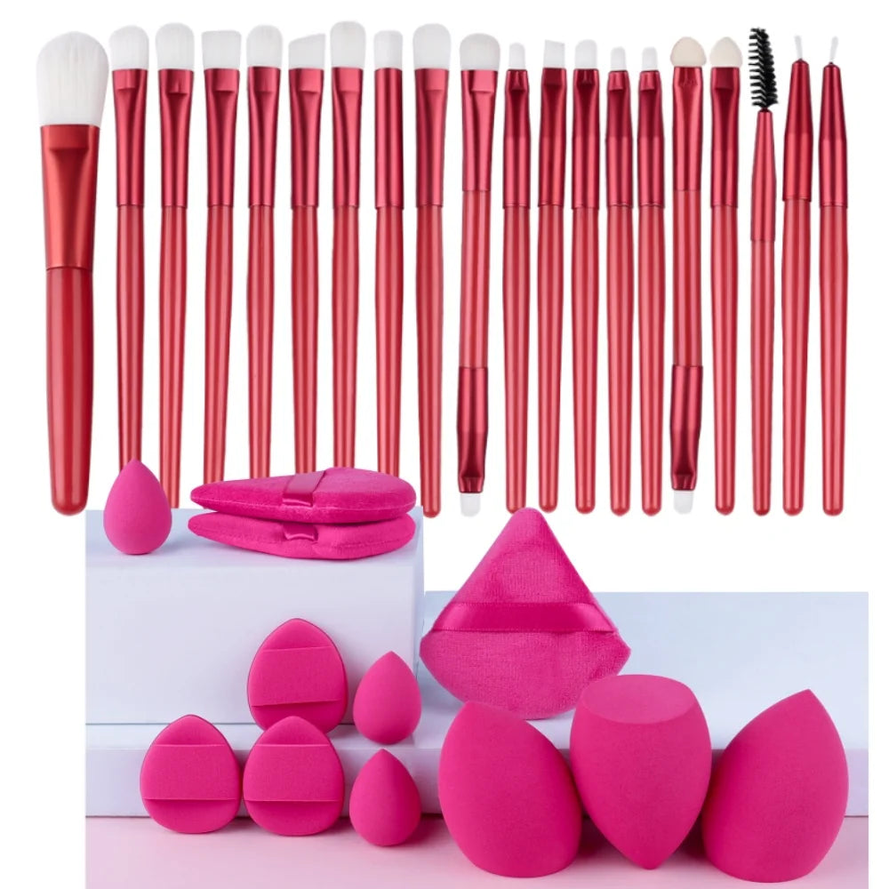 Makeup Brushes Set Premium Synthetic Kabuki Foundation Concealers Powder Blush Blending Face Eye Shadows Brush Set