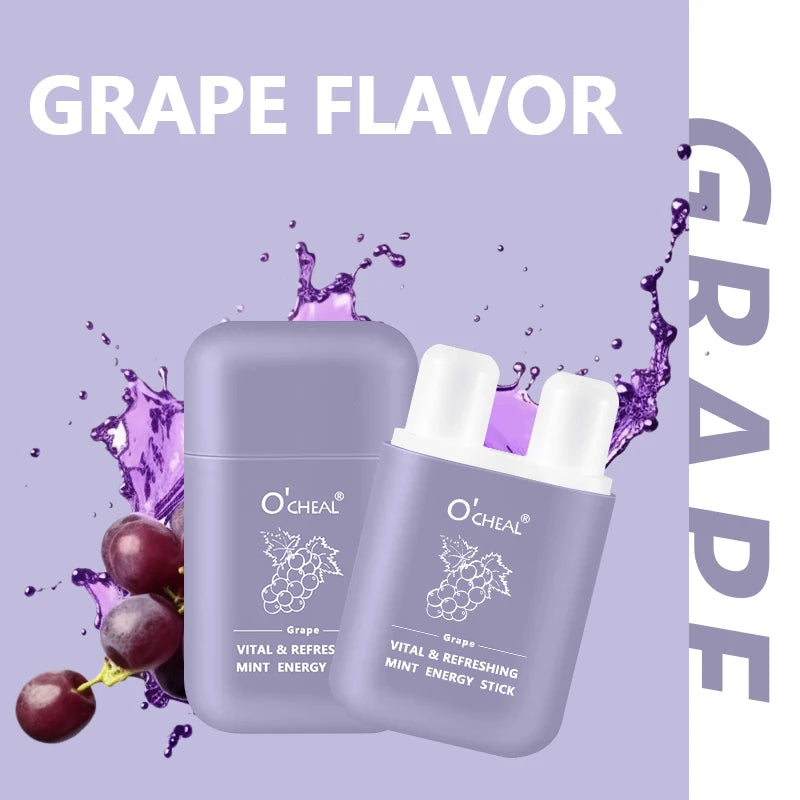 O'cheal Energy Stick Double Hole Energizing Energy Bar Fresh Mint Scent Refreshing Fatigue Relief Inhaler Energy Vapors Stick