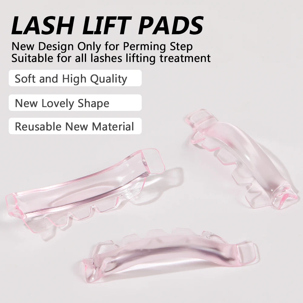 12Pcs/6size Lash Lift Pads, Jelly Lash Lift Rods Self Adhesive Silicone Pads C-Curl Eyelash Lifting Shield,DIY Use at home
