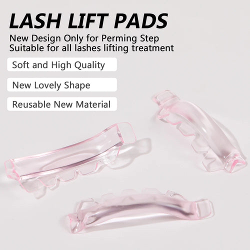 12Pcs/6size Lash Lift Pads, Jelly Lash Lift Rods Self Adhesive Silicone Pads C-Curl Eyelash Lifting Shield,DIY Use at home