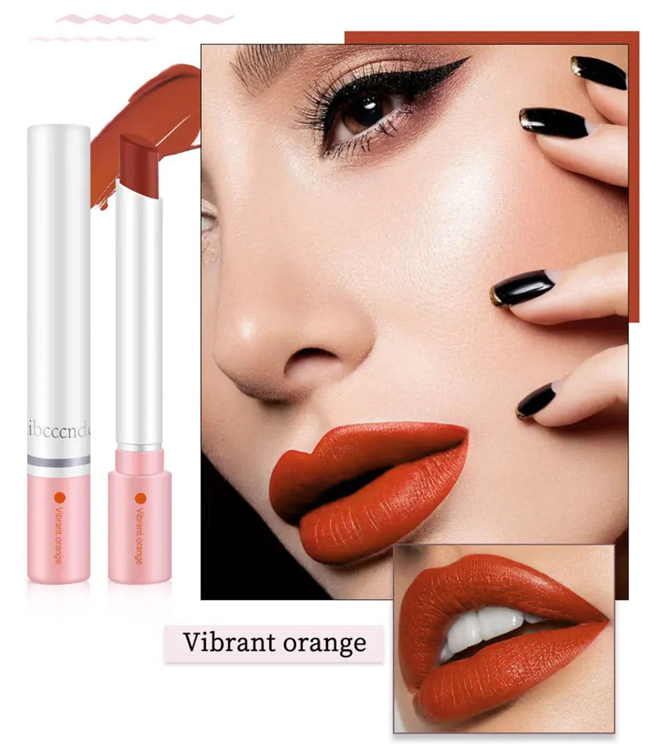 4 pcs/set Cigarette Lipstick Set Long Lasting Lip Glaze Matte Lip Gloss Waterproof Lip Stick Tube Nude Lip Tint Makeup Cosmetics