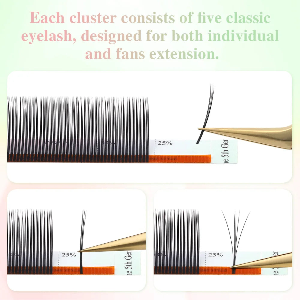 NAGARAKU 5D Flower Volume Spike Eyelashes Soft Natural Russia Style Anime Flora Mascara Effect