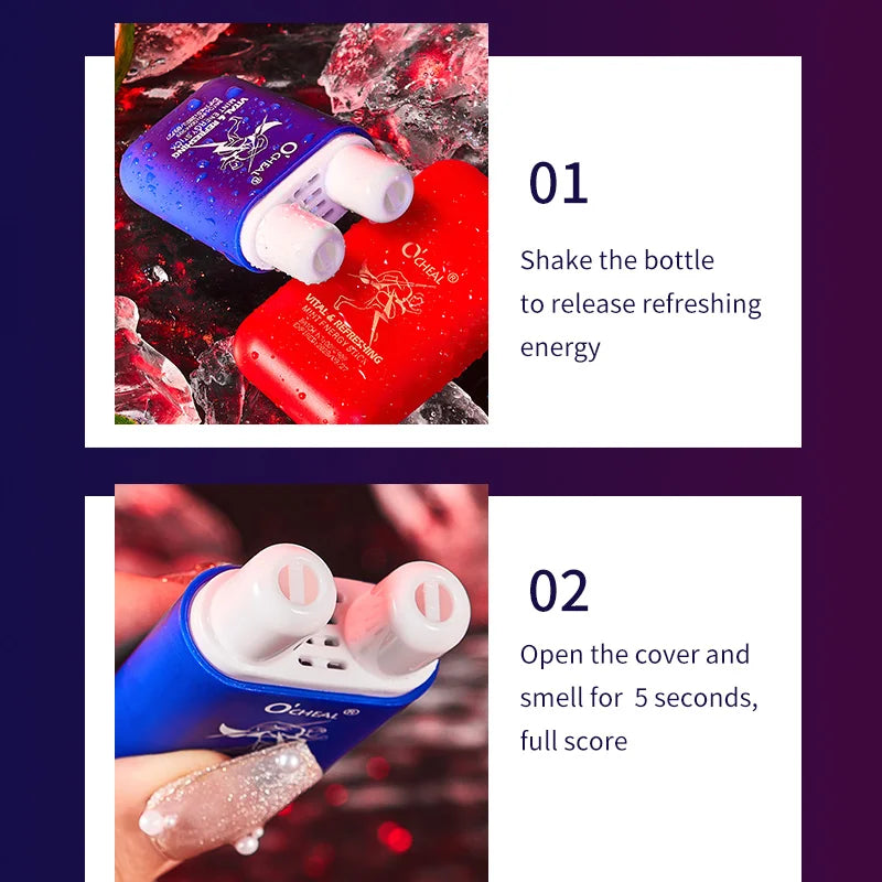 O'cheal Energy Stick Double Hole Energizing Energy Bar Fresh Mint Scent Refreshing Fatigue Relief Inhaler Energy Vapors Stick