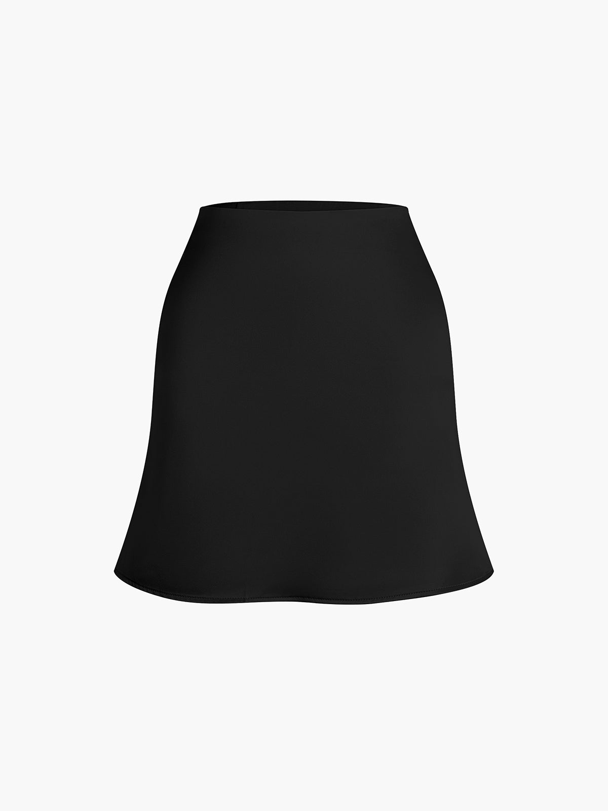 Satin Zippered Mini Skirt