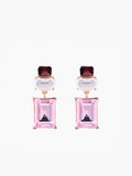 Geometric Rhinestone Drop Earrings