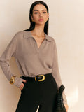 Relaxed Leisure Collared Pullover Sweater