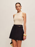 Hollow Sleeveless Knit Top