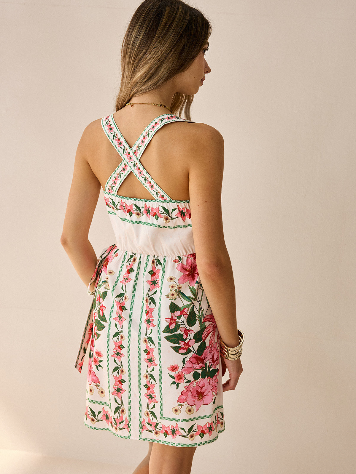 Updated | Floral Print Wrap Mini Dress in Upgraded Fabric