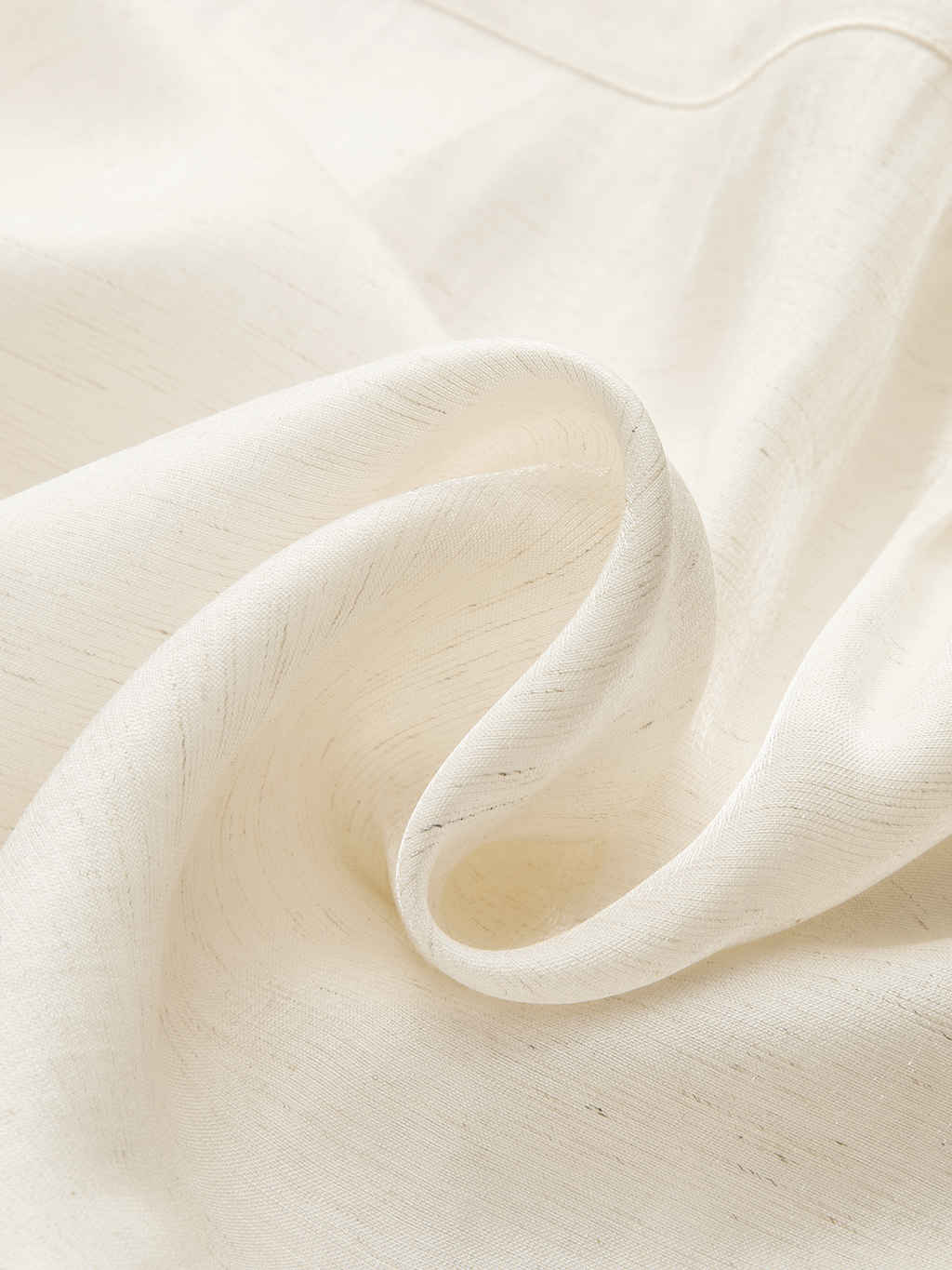 Linen Blend Cross-Over Wrap Shirt