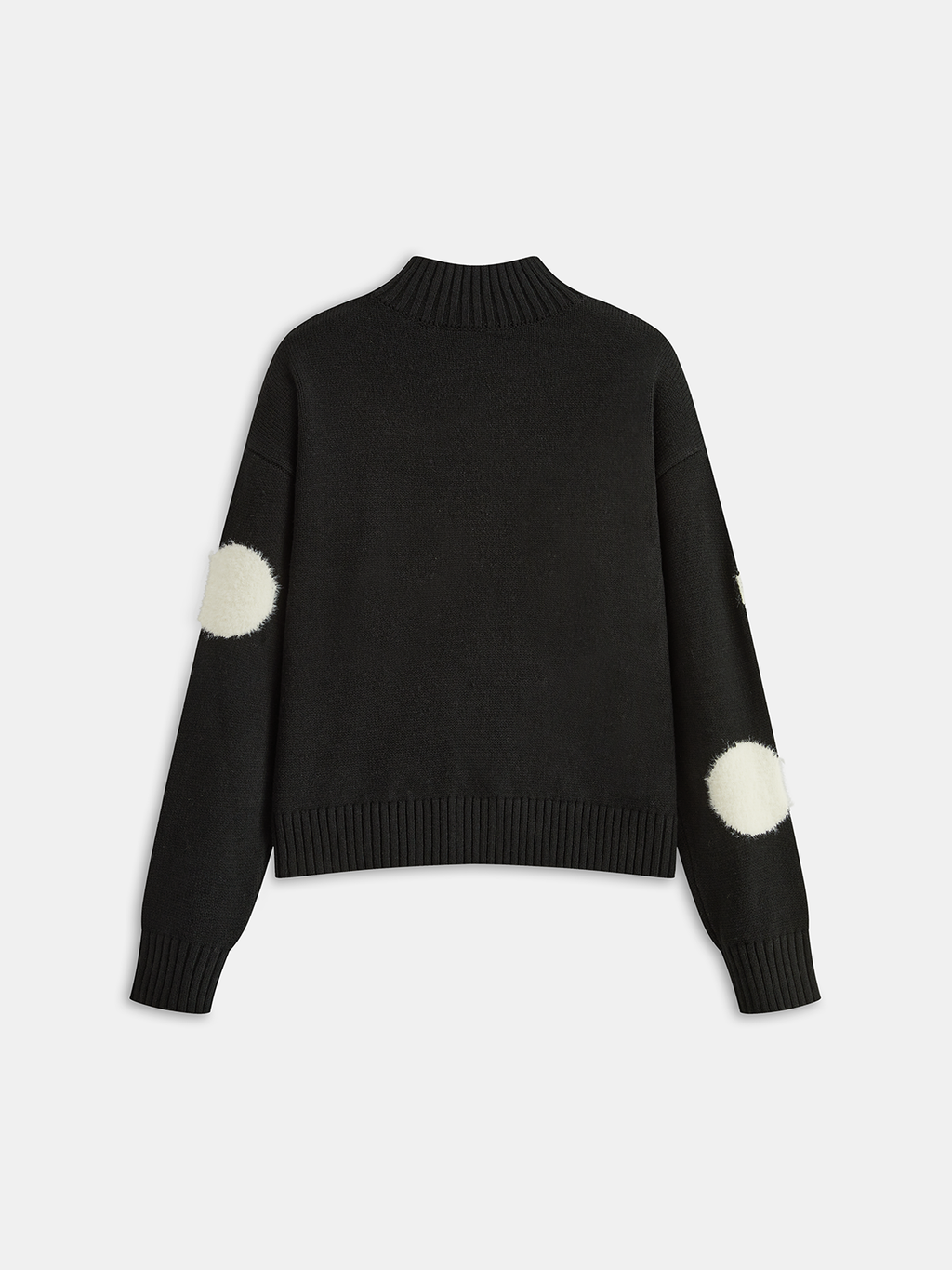 Large Polka Dot Mock Neck Sweater