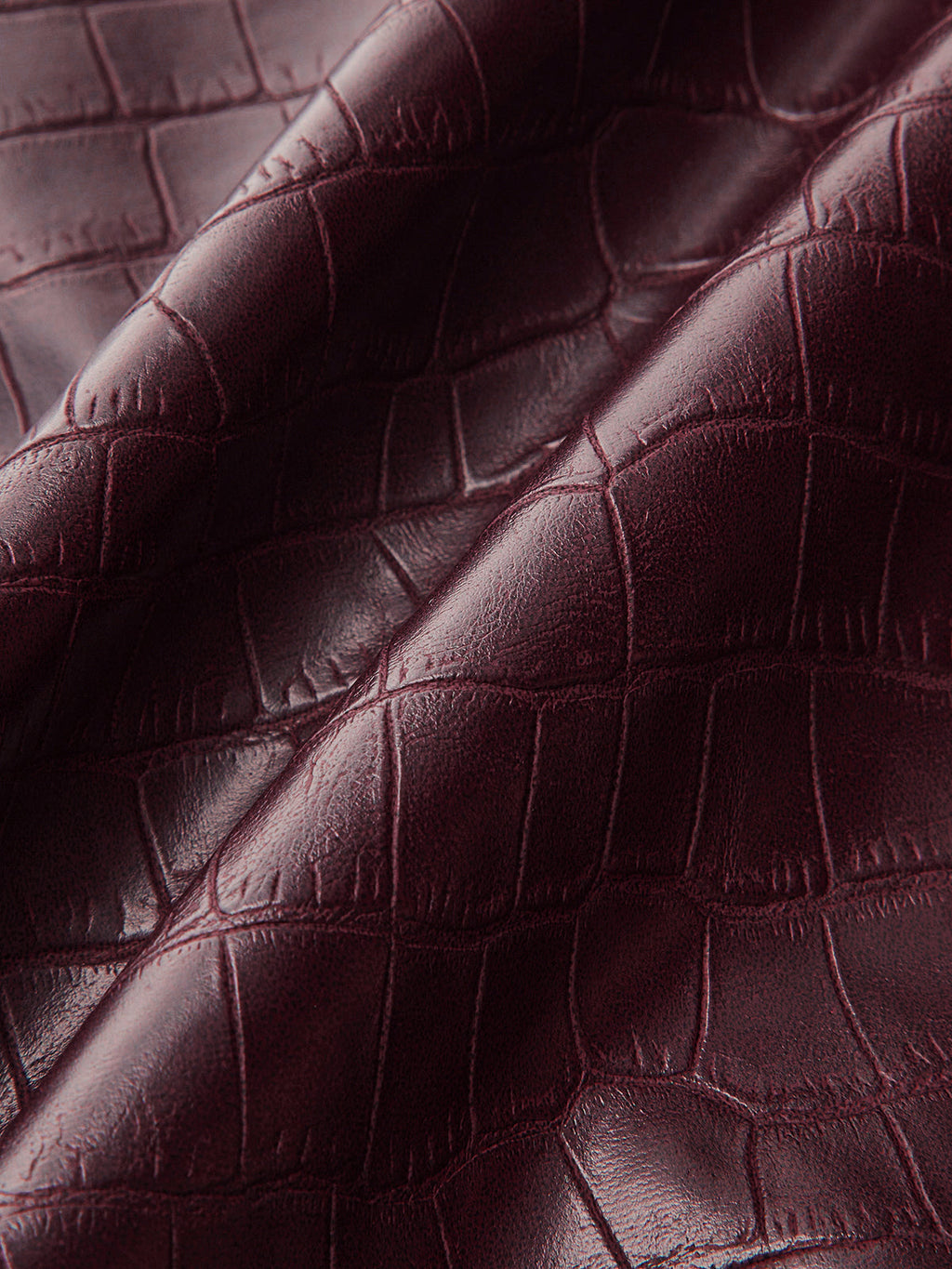Crocodile Embossed PU Leather Mini Skirt