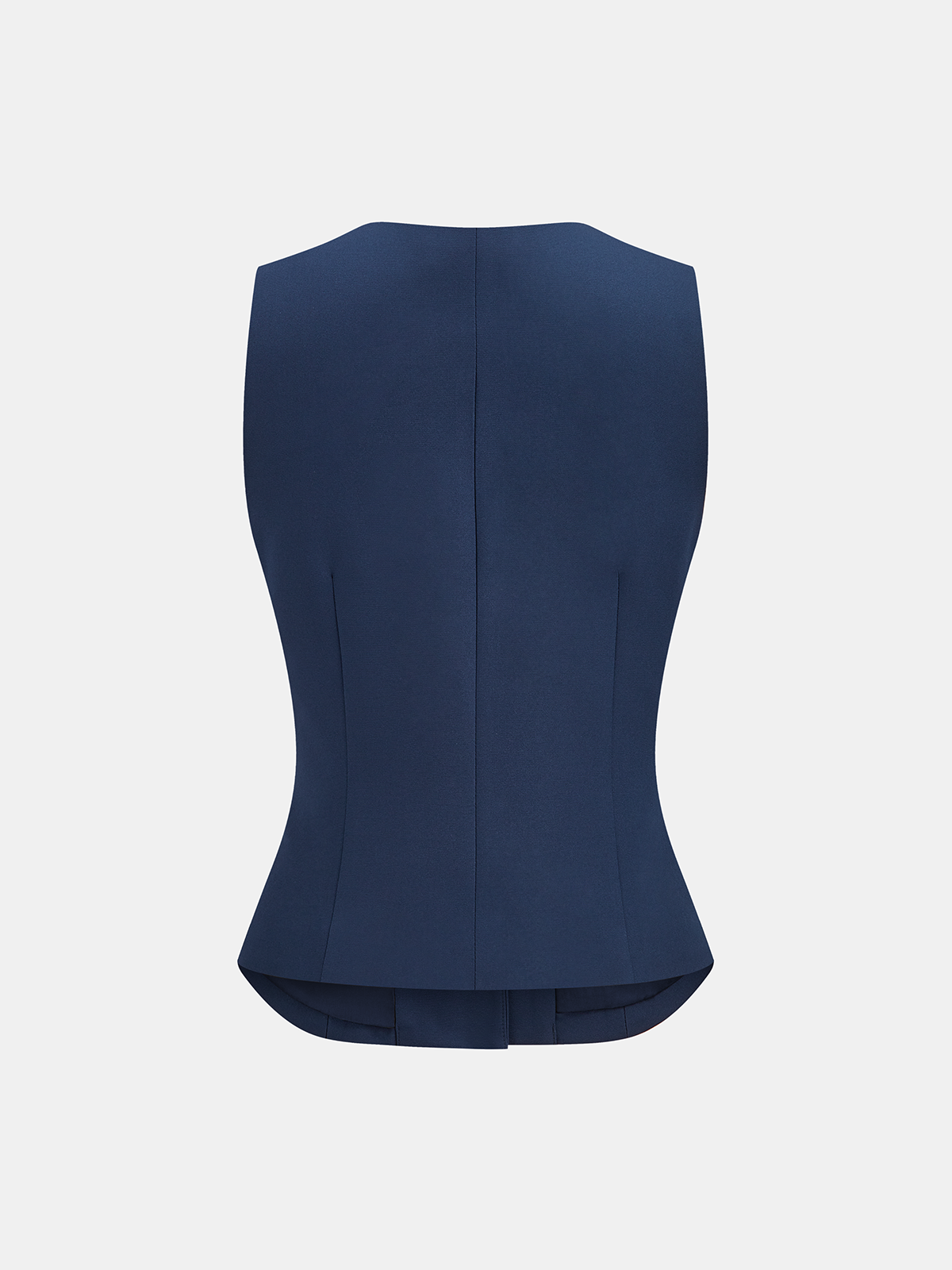 Buckle Detail Sleeveless V-Neck Vest
