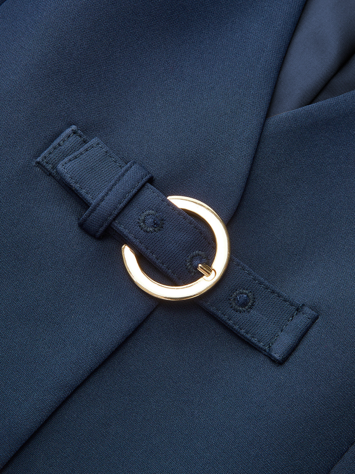 Buckle Detail Sleeveless V-Neck Vest