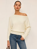 Off-Shoulder Knit Sweater
