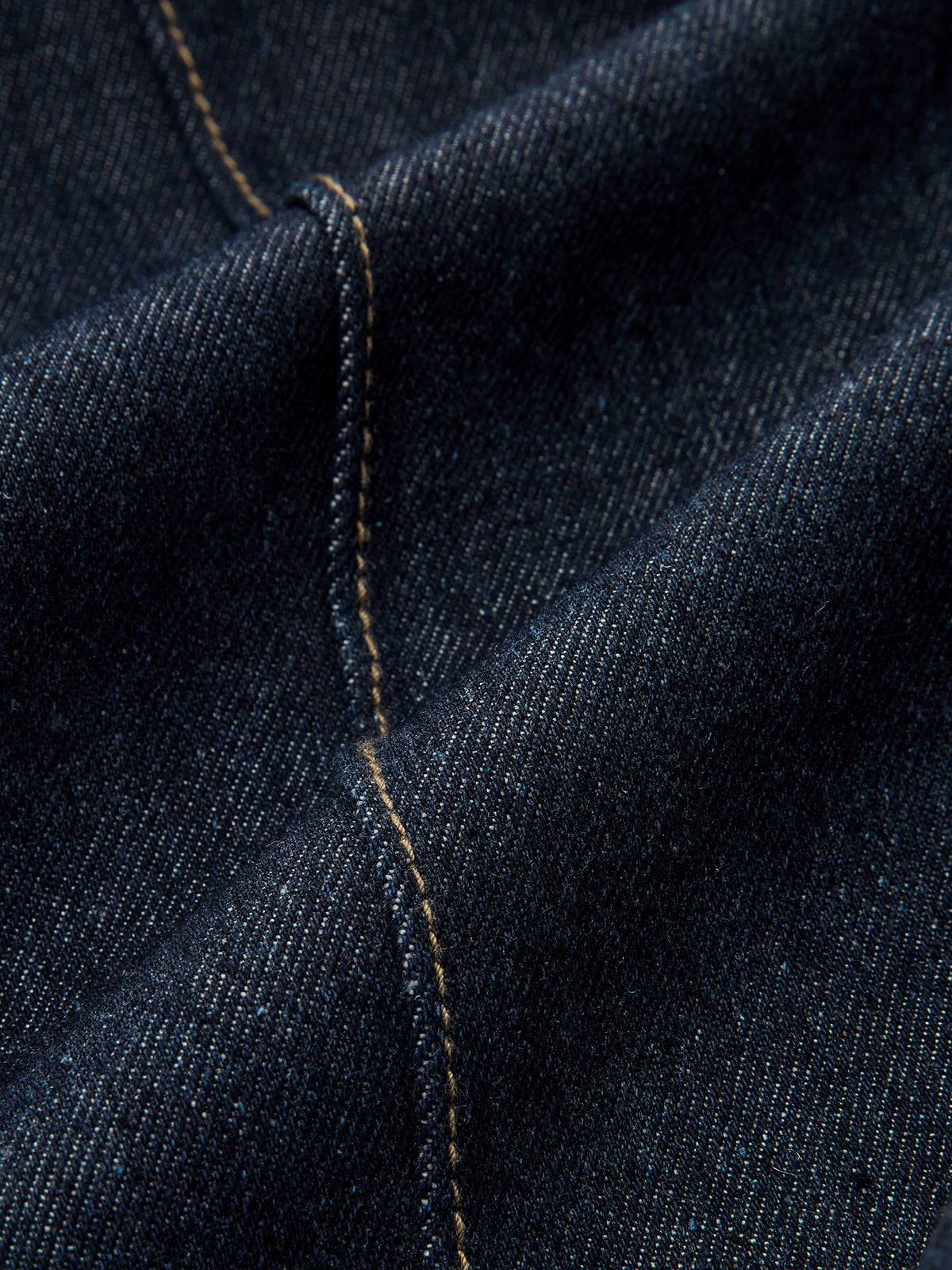 Contrast Waistband Denim Straight-Leg Pants
