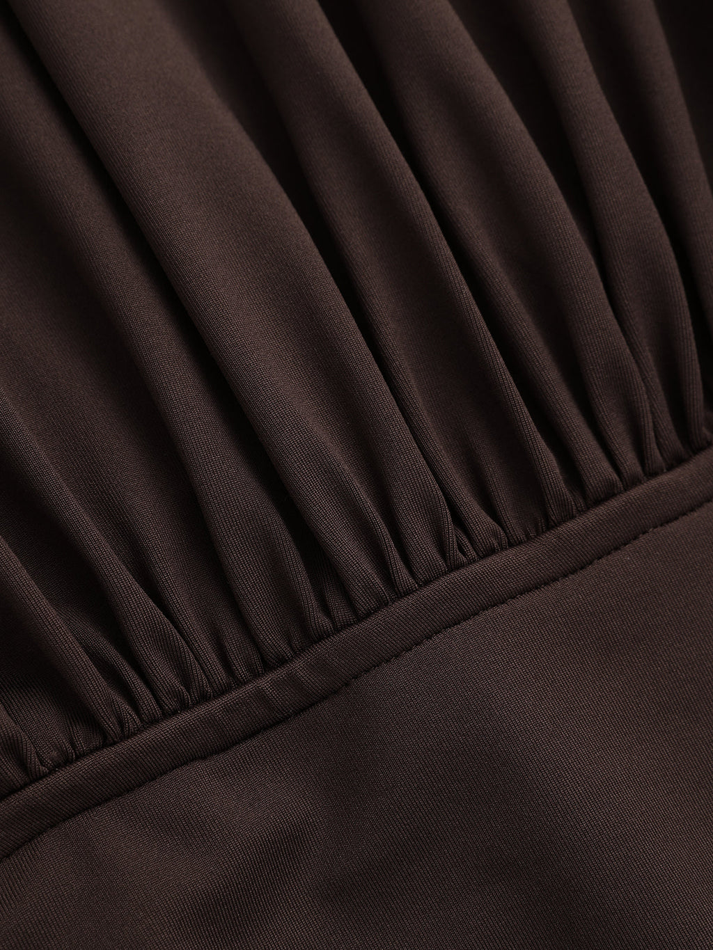 Long-Sleeve Ruched Waist Mermaid Maxi Dress