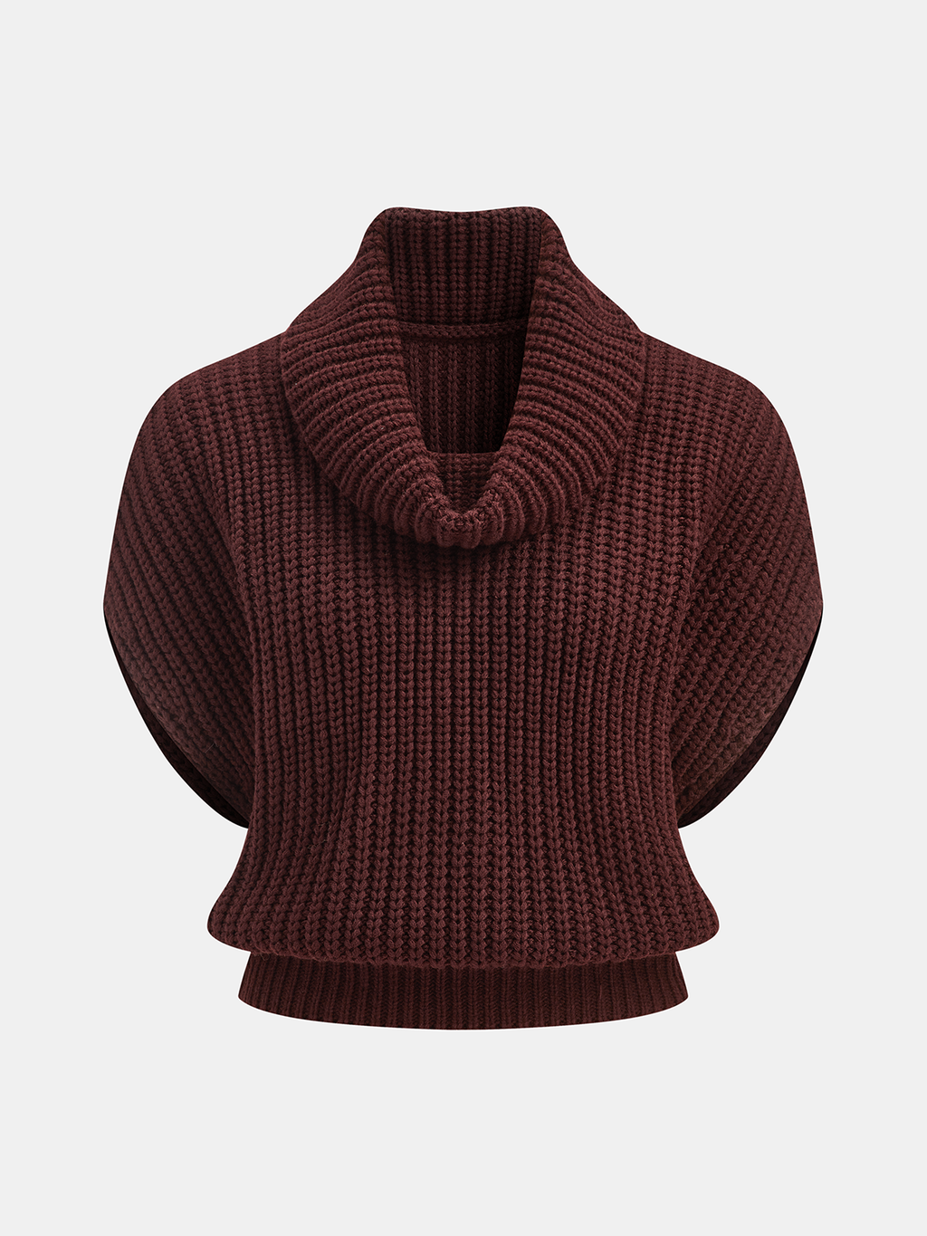 Cowl Neck Chunky Sweater Vest