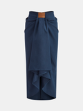 Asymmetric Ruffled Midi Skirt