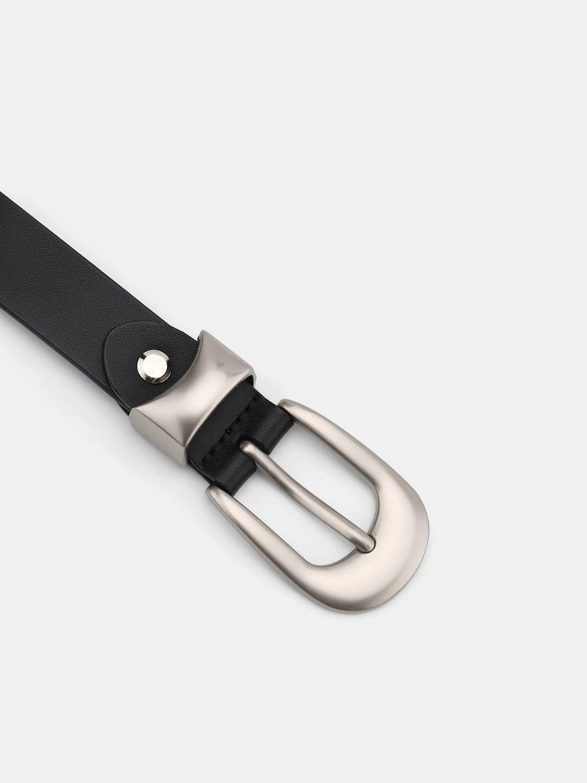 Pointed Tip Detail PU Leather Belt