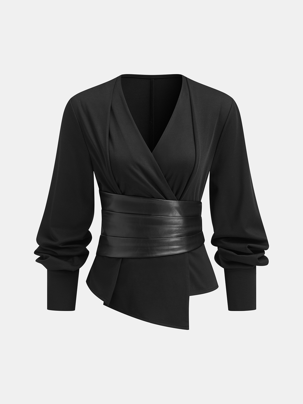 Removable Waist Corset Wrap Blouse