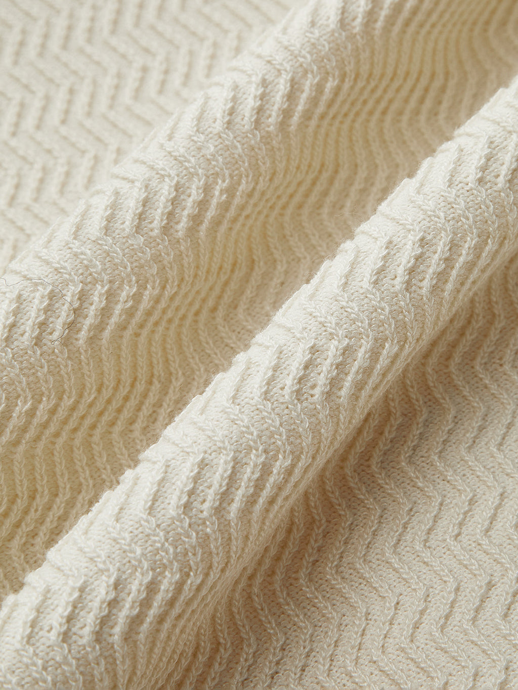 Textured Chevron Knit Pocketed Sweater Co-ords