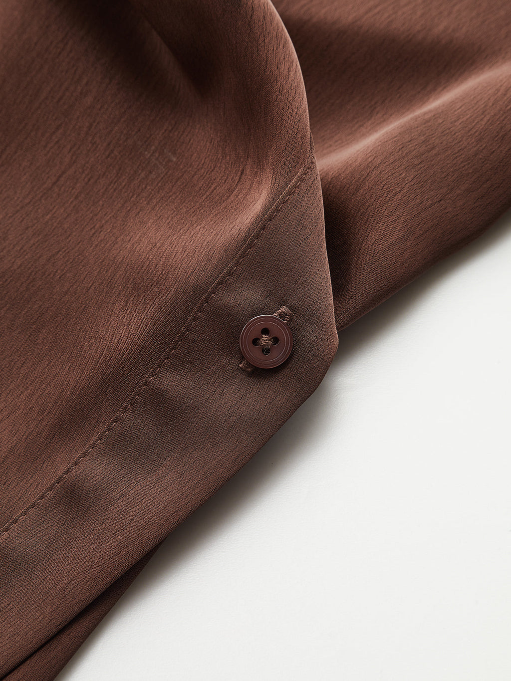 Asymmetric Wrap Satin Shirt
