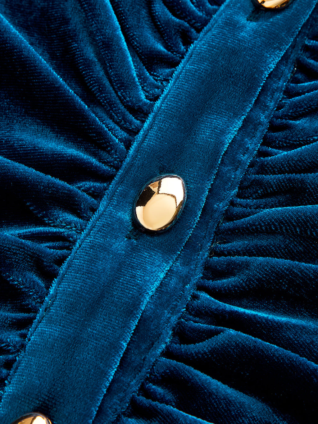 Ruched Velvet Shirt Dress