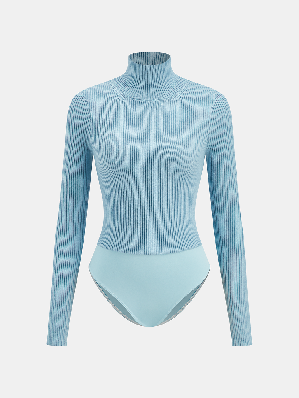 Turtleneck Rib-Knit Bodysuit