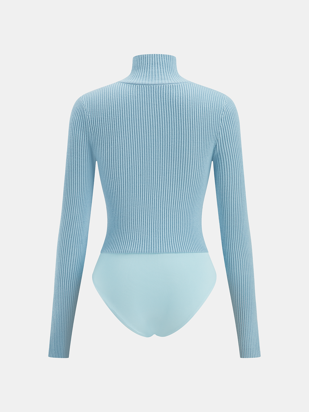 Turtleneck Rib-Knit Bodysuit