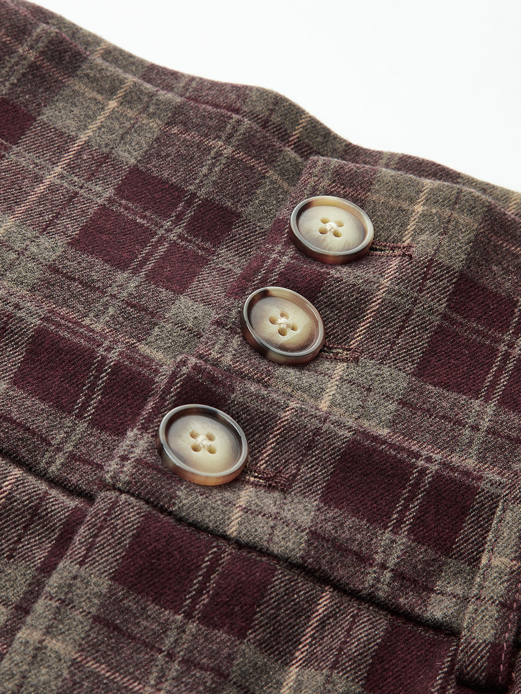 High-Waisted Plaid Wide-Leg Pants