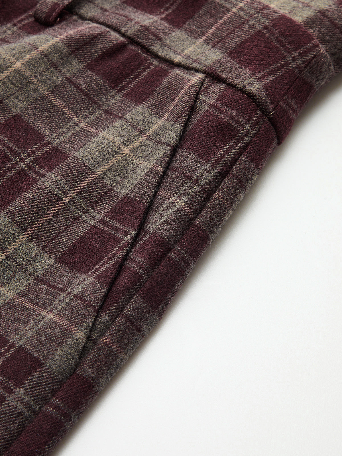 High-Waisted Plaid Wide-Leg Pants