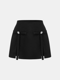 Embellished Strap Detail Mini Skirt