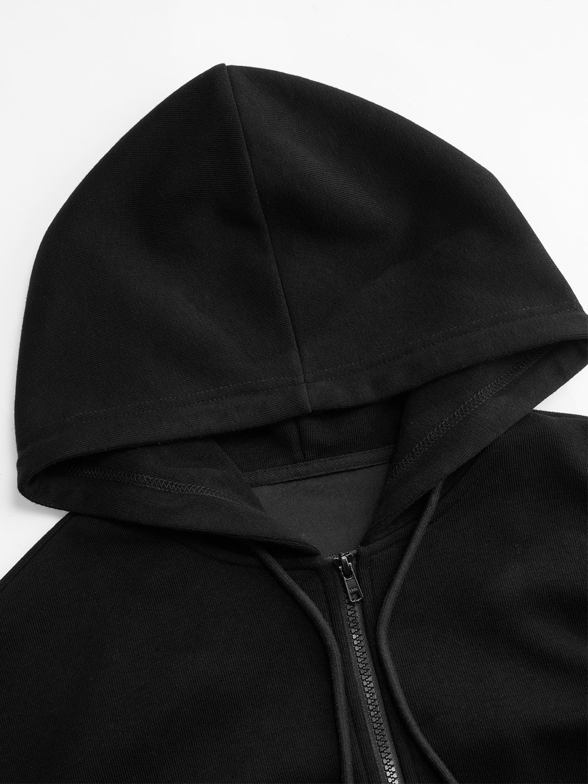 Corset-Waist Zip-Up Hoodie