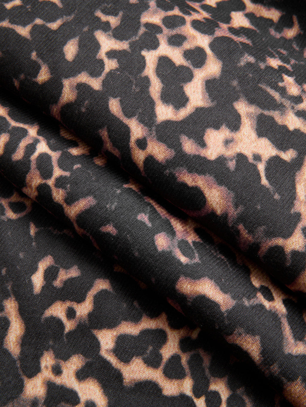 Leopard Print Pleated Wide-Leg Pants