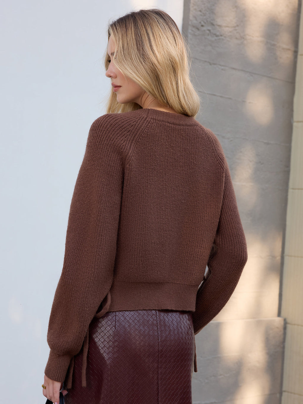 Side Tie Loose Knit Top