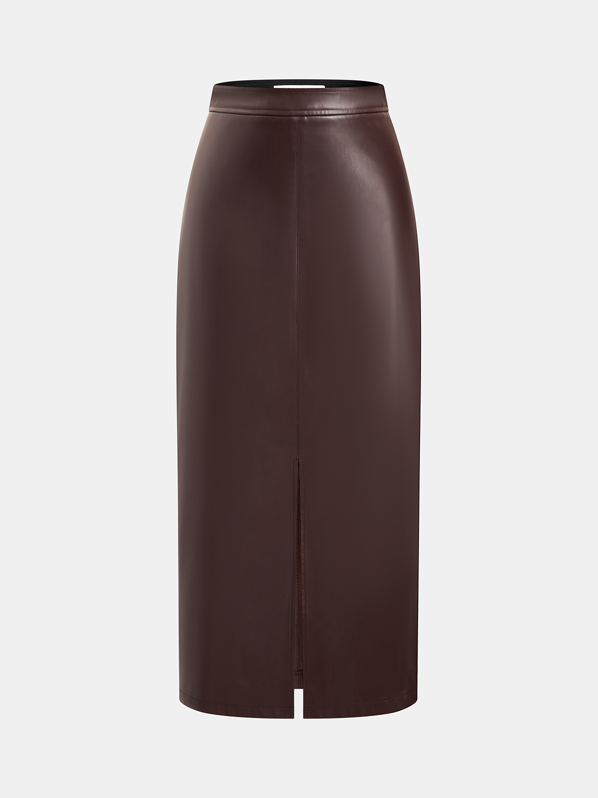 Faux Leather Midi Pencil Skirt