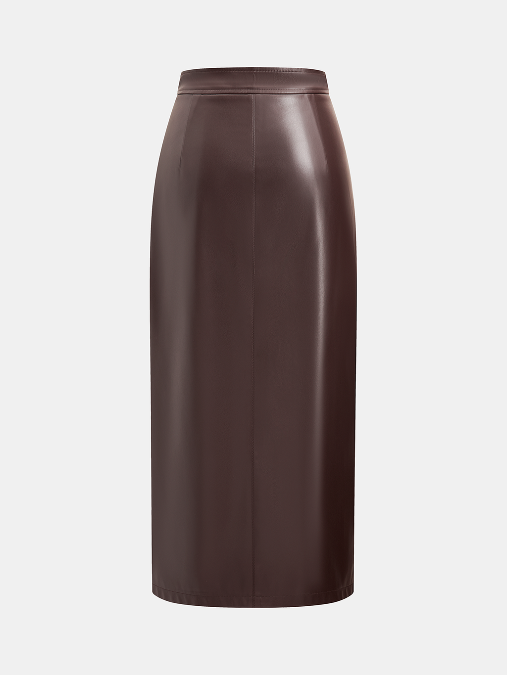 Faux Leather Midi Pencil Skirt