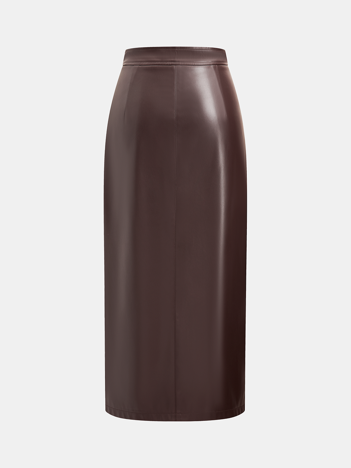 Faux Leather Midi Pencil Skirt