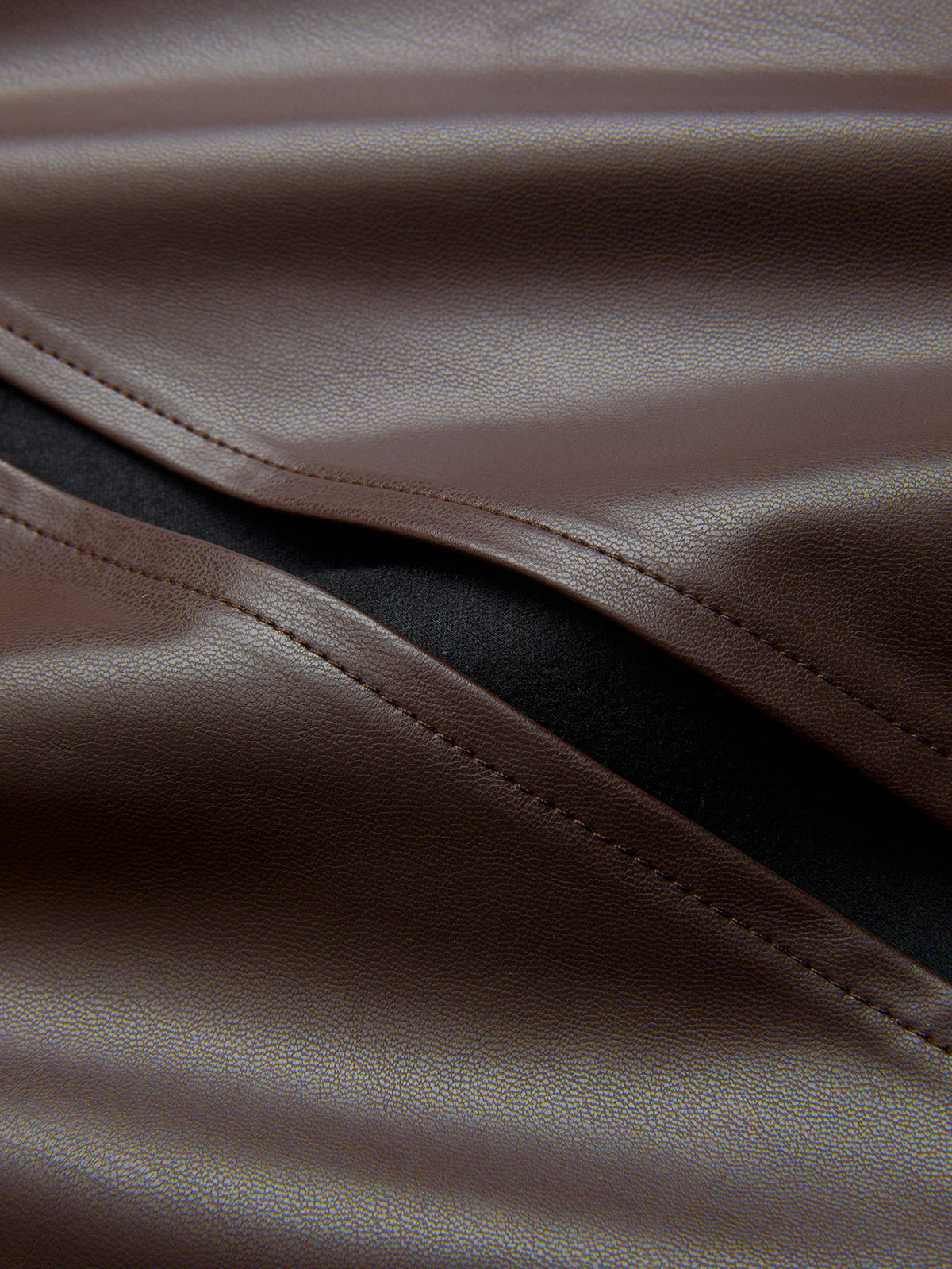 Faux Leather Midi Pencil Skirt