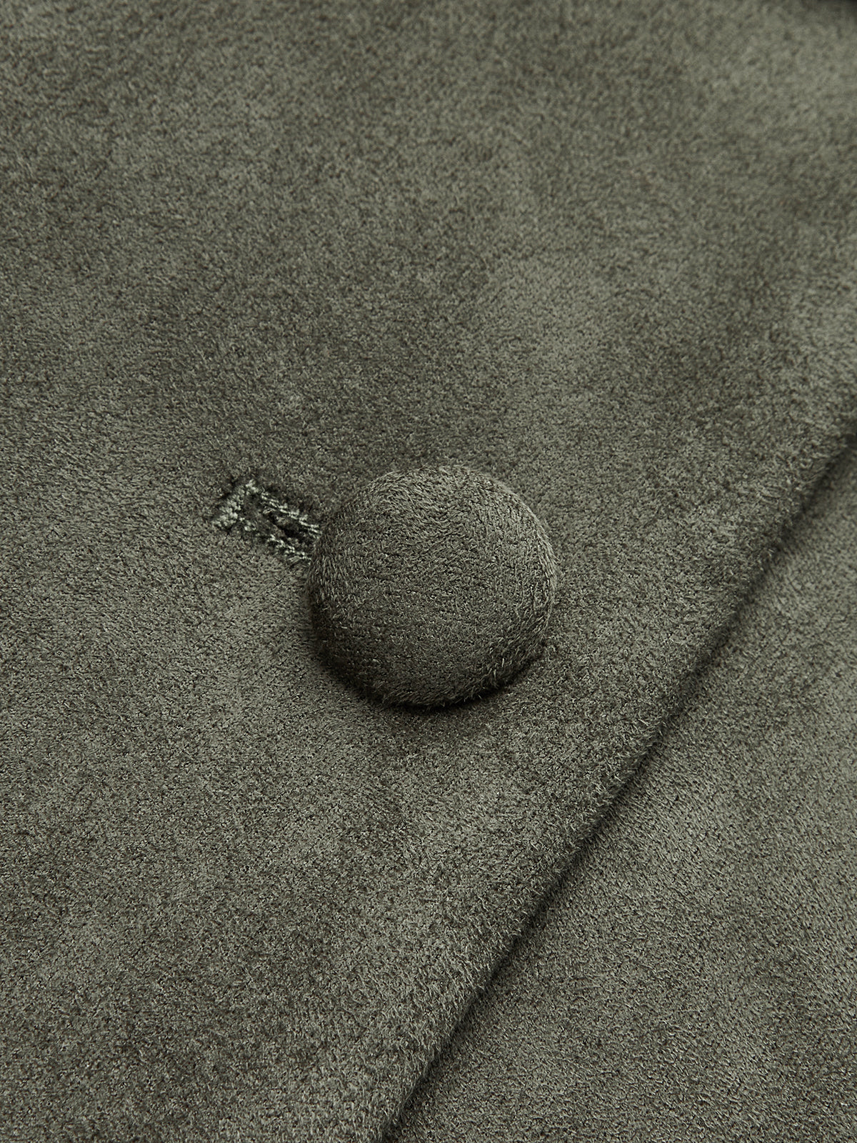 Suede Effect Cinched Waist Jacket