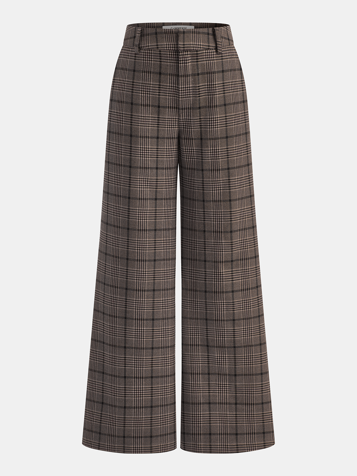 Plaid Wide-Leg Pants