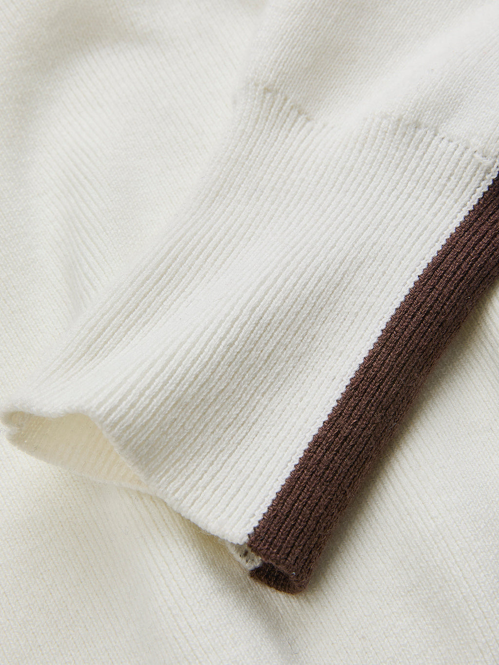 Wool-Blend Contrast-Stripe Crew Neck Sweater