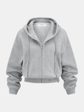 Cotton-Blend Zip-Up Hoodie