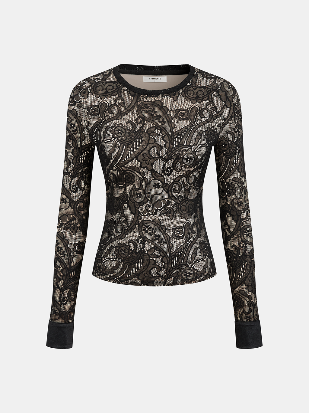 Paisley Lace Long-Sleeve Top