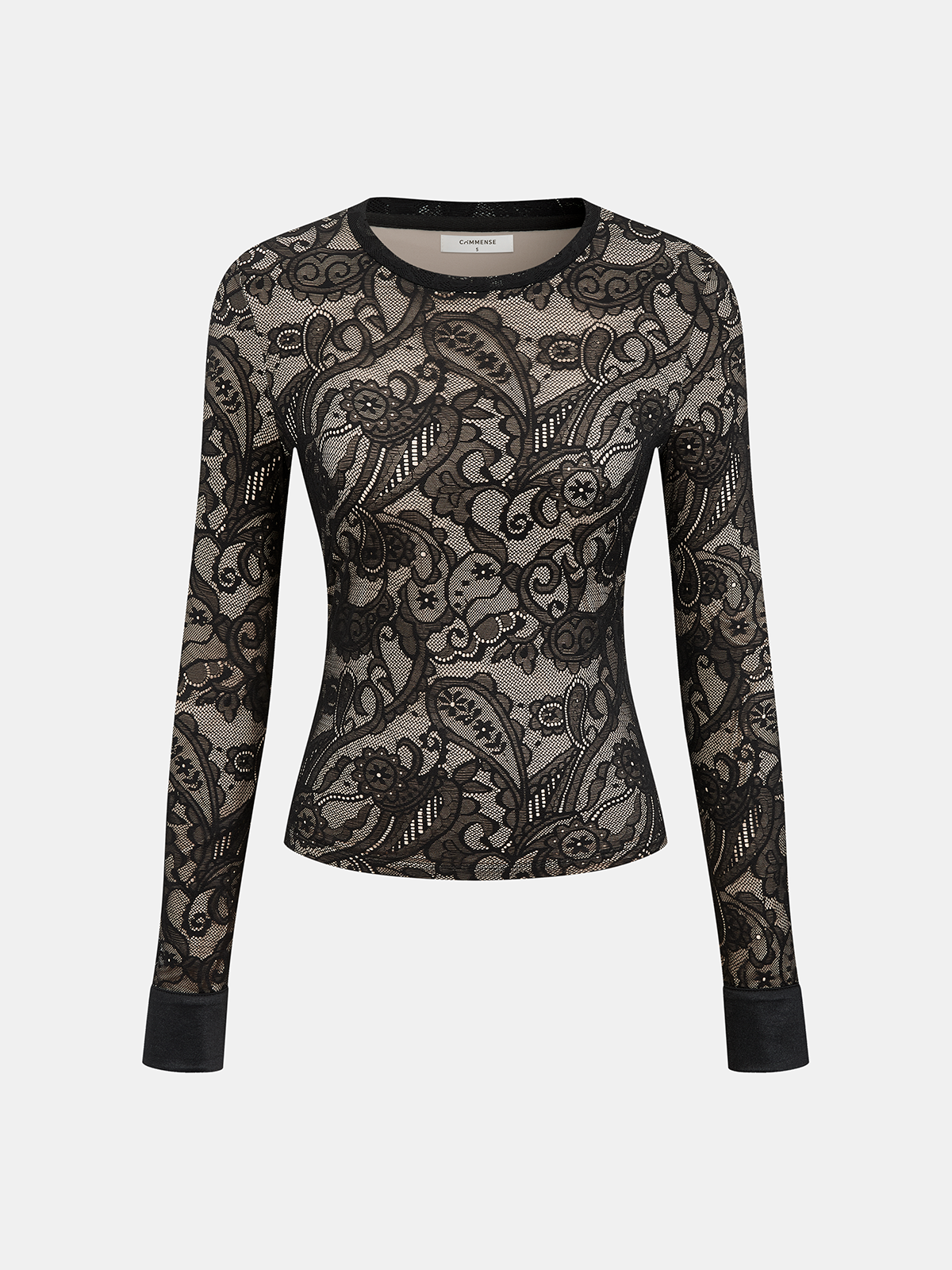 Paisley Lace Long-Sleeve Top